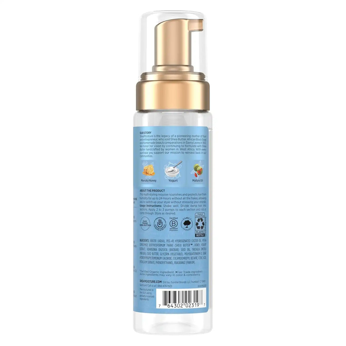 Shea Moisture Manuka Honey & Yogurt Styling Mousse 7.5oz