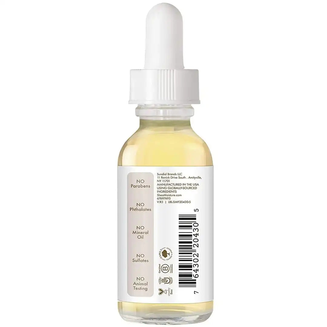 SheaMoisture Coconut Oil for Face - Daily Hydration Overnight Face Oil with Coconut Milk & Acacia Senegal, Argan Oil for Skin, Organic Shea Butter, Hydrating, Vitamin E, 1 Oz (Pack of 2)