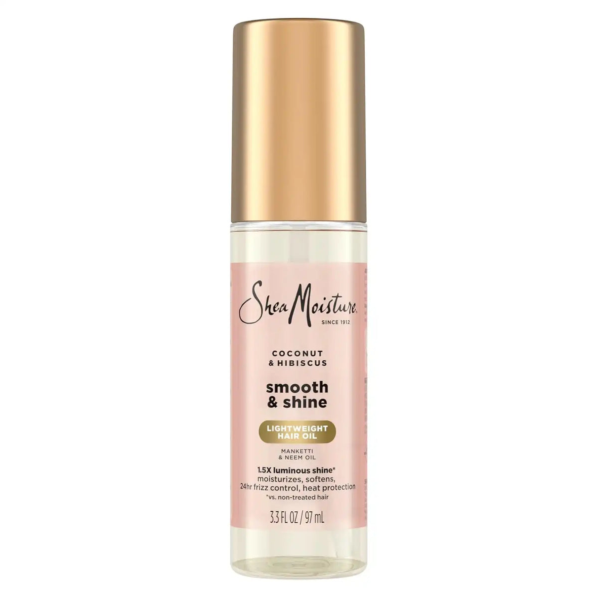 Shea Moisture Coconut & Hibiscus Smooth & Shine Oil Coconut & Hibiscus Softens And Hydrates Hair With Manketti And_Coconut Oil For A Lightweight Texture 3.3 Fl Oz (Pack of 6)