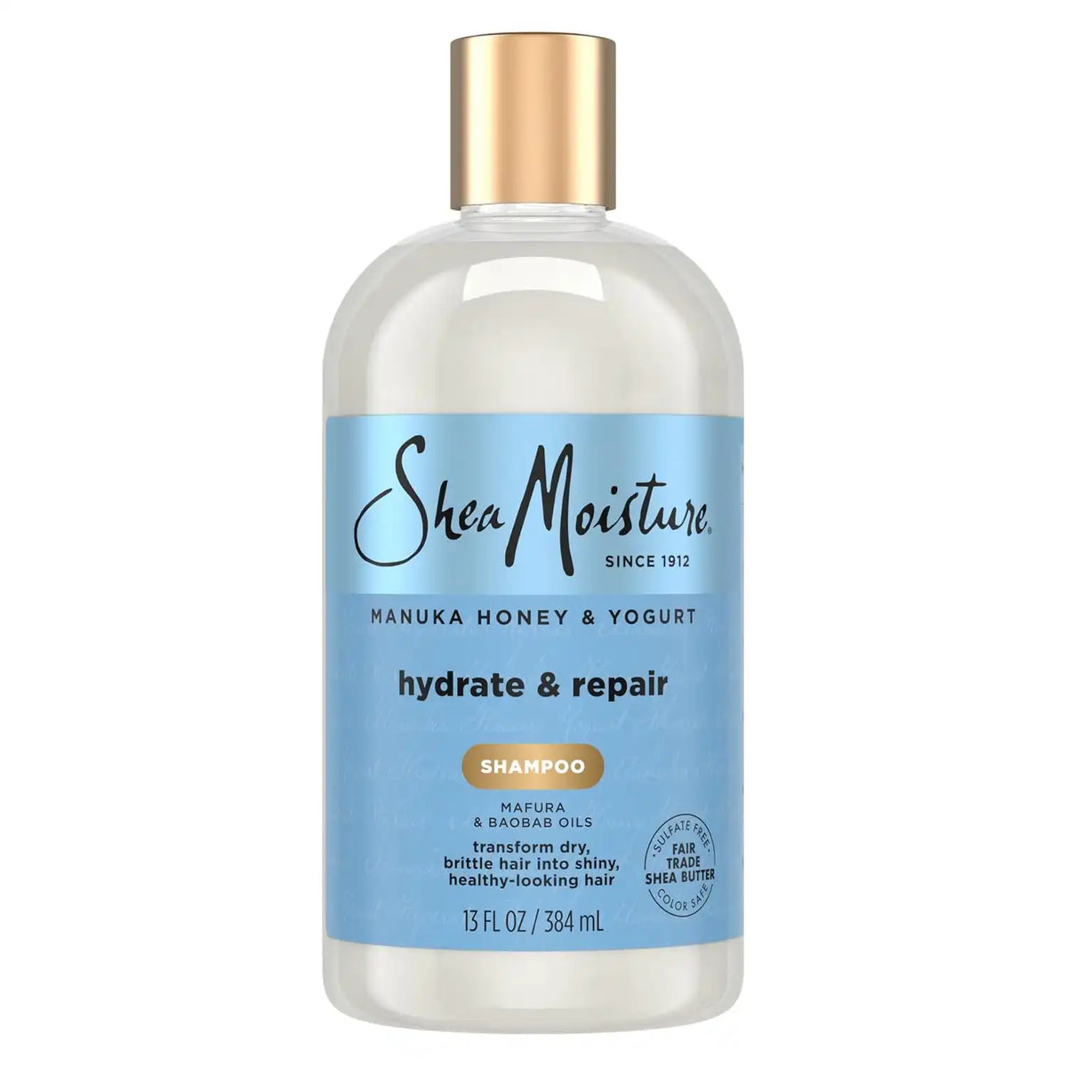 SheaMoisture Shampoo Hydrate and Repair for Damaged Hair with Manuka Honey and Shea Butter 13 oz
