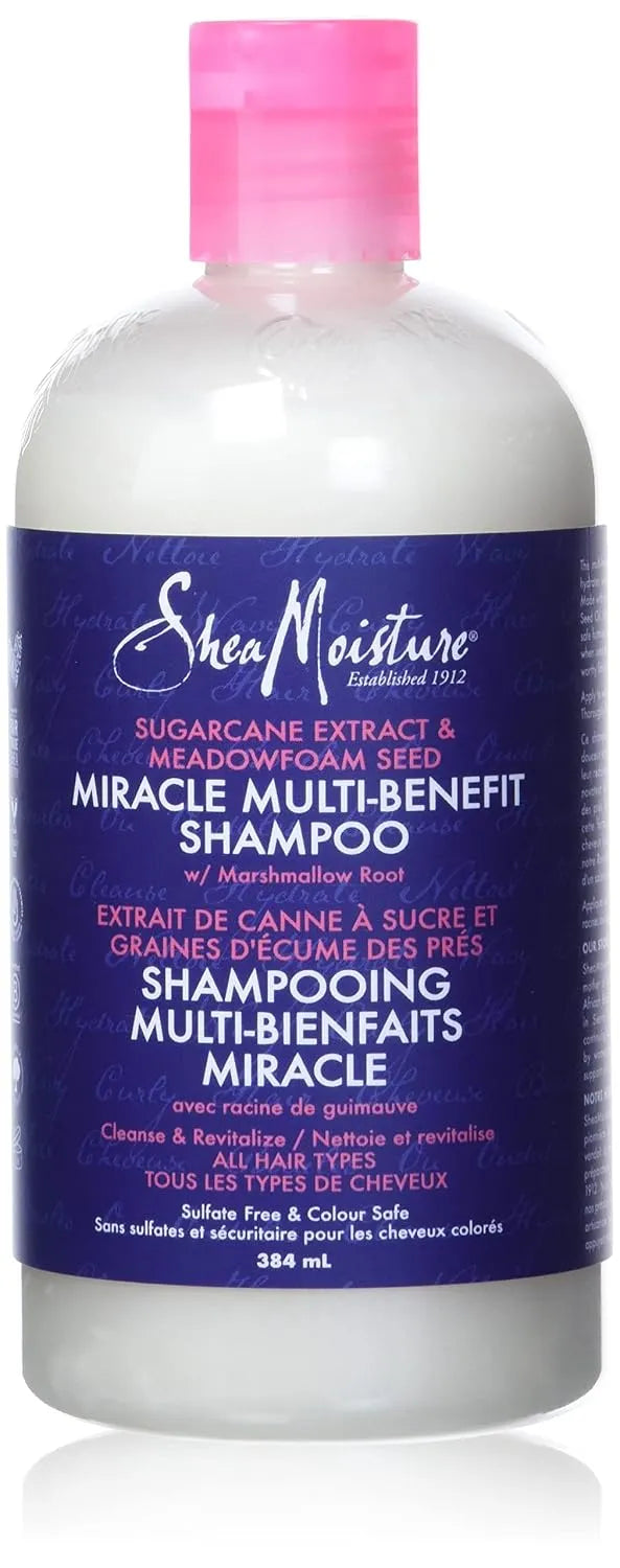 SheaMoisture Silicone Free Shampoo for Dry Hair Sugarcane Extract and Meadowfoam Paraben Free Shampoo 13 oz