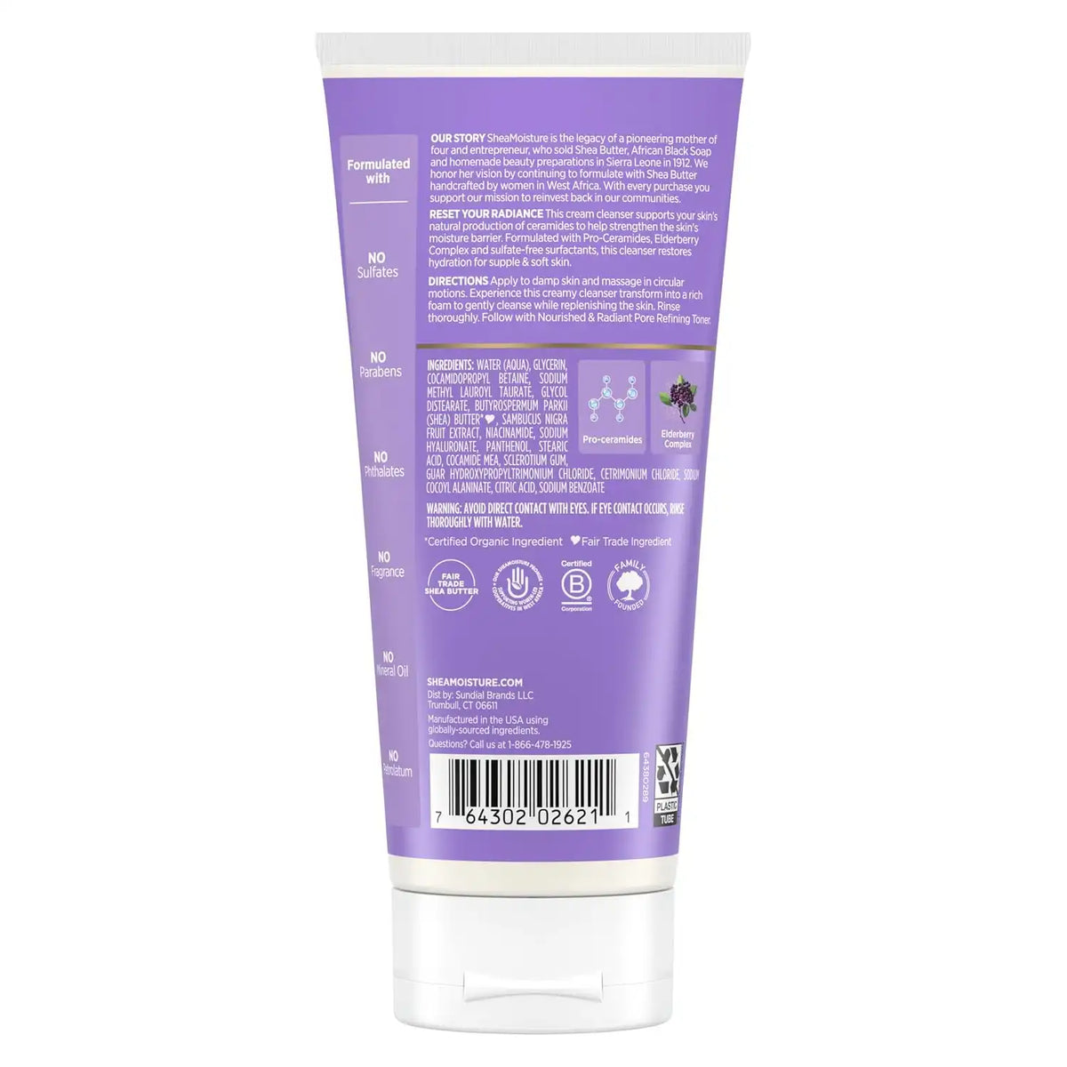 Shea Moisture Melanin Care Gentle Cream Cleanser Nourished & Radiant 6 oz