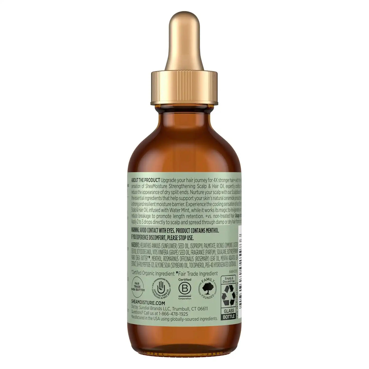 SheaMoisture Strengthening Scalp & Oil Rosemary & Vegan Collagen To Protect The Scalp And Strengthen Hair ScalpBoost Technology For A Cooling Sensation With ScalpBoost Technology 2 Fl Oz,(Pack of 2)