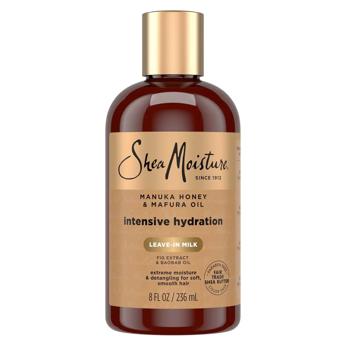 Shea Moisture Manuka Honey and Mafura Oil Intensive Hydration Leave-In Milk for Unisex, 8 Fl Oz (Pack of 12)