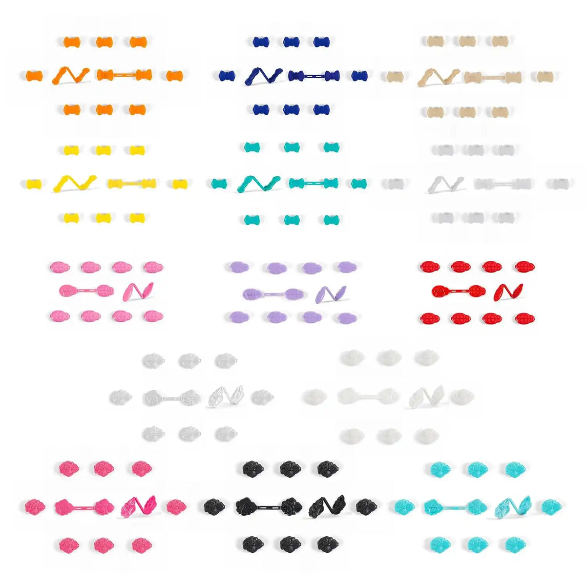 Confidence by GaBBY Goodwin - All GaBBY Bows Bundle - Non-Slip Barrettes – Bows that Stay in Place and Don't Slide Out – Double Sided Snap – 140 Pack – 14 Colors
