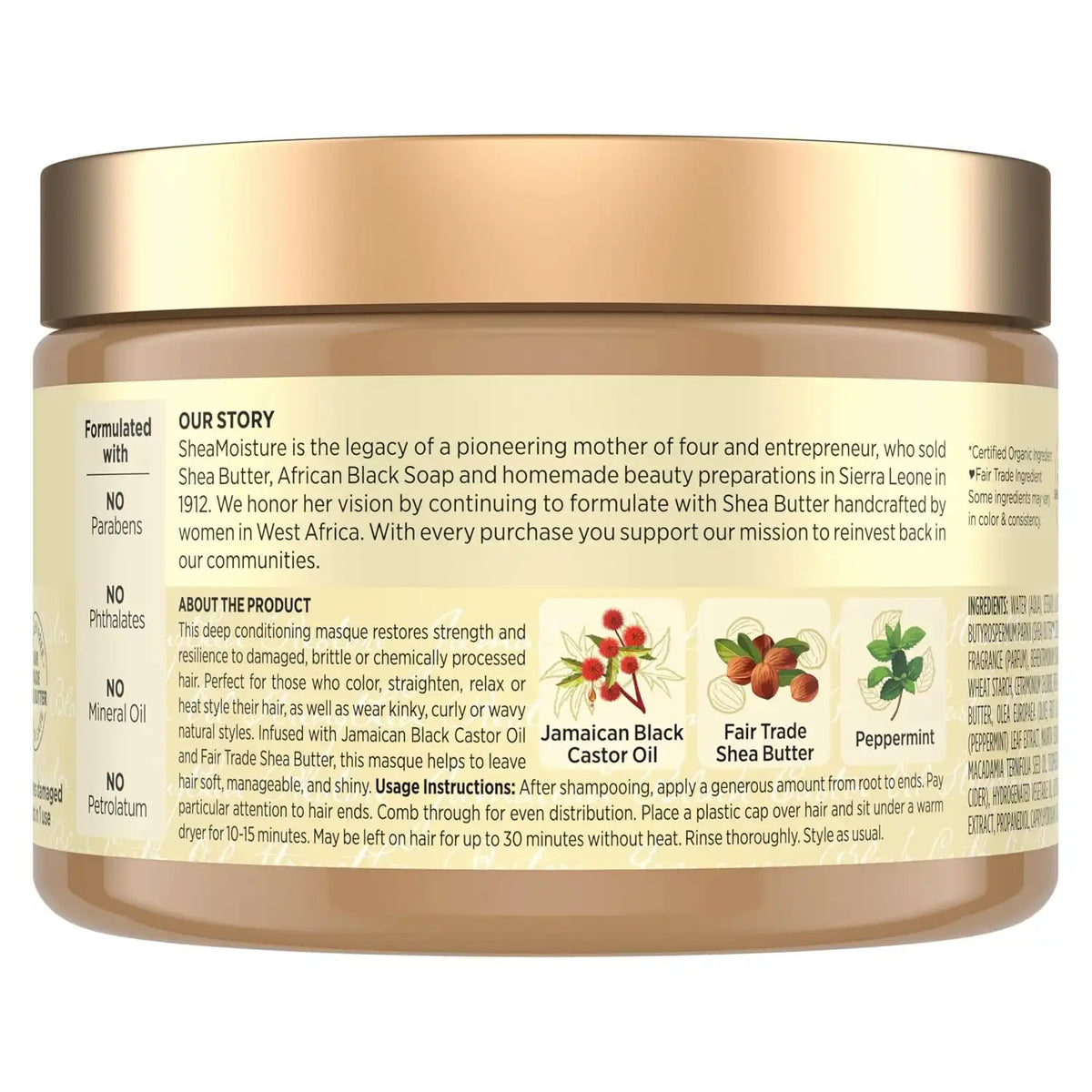 Shea Moisture Jamaican Black Castor Oil Treatment Masque 11.5 Ounce (Pack of 12)