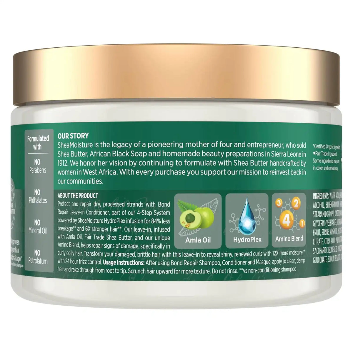 Shea Moisture Bond Repair Leave-In Conditioner Amla Oil 11oz, 11 Fl Oz (Pack of 12)