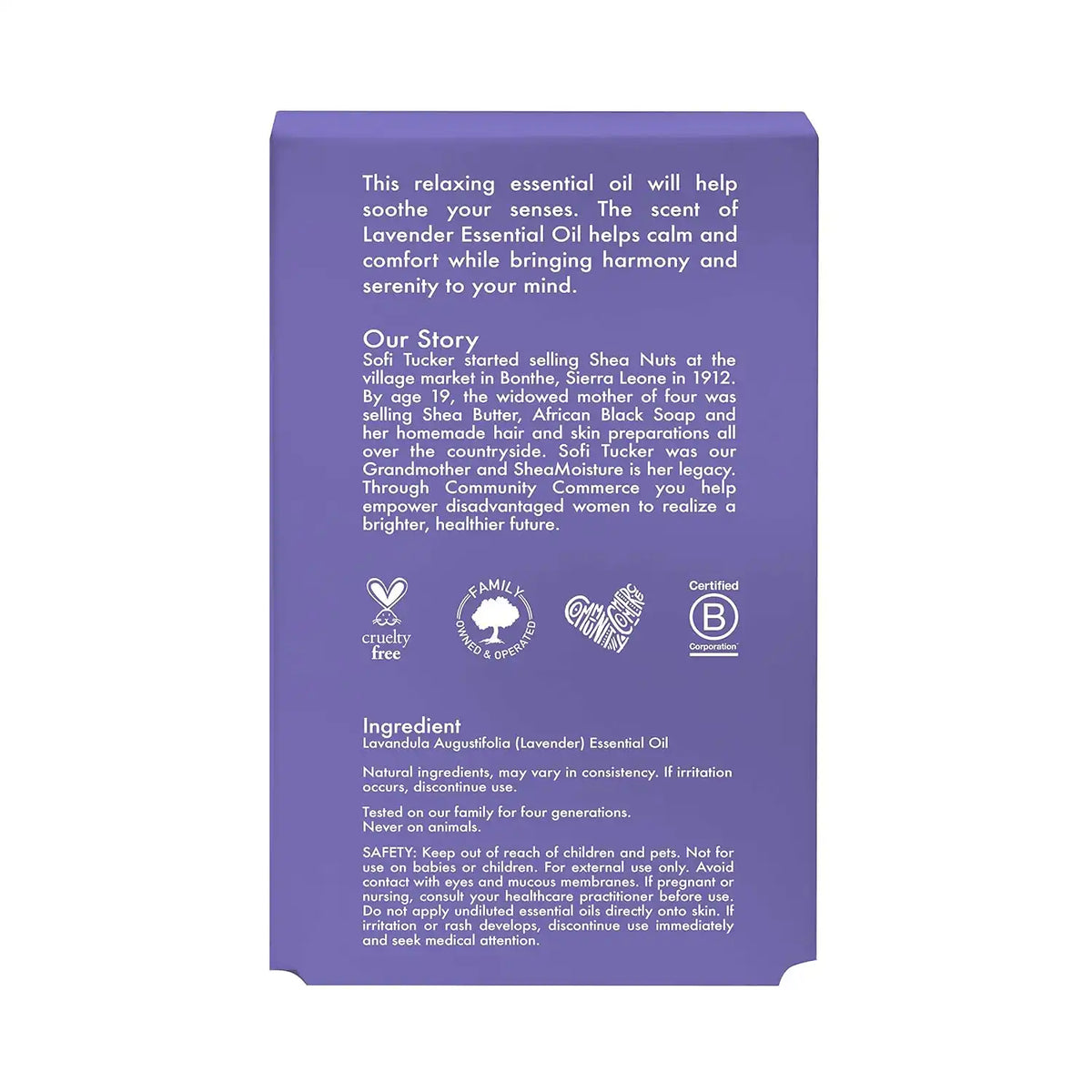 SheaMoisture Body Oil for Dry Skin Made with 100% Pure Essential Oil Lavender Skin Oil 0.45oz